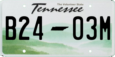 TN license plate B2403M