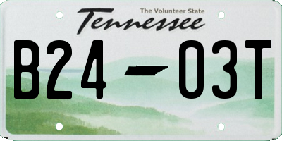 TN license plate B2403T