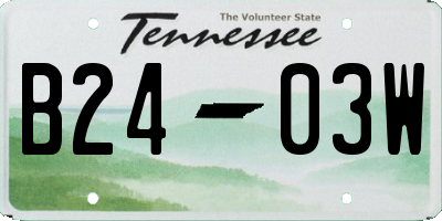 TN license plate B2403W