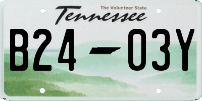 TN license plate B2403Y