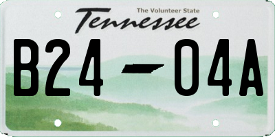 TN license plate B2404A