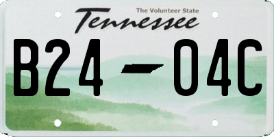TN license plate B2404C