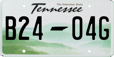 TN license plate B2404G
