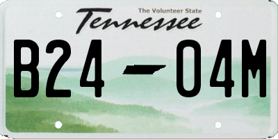 TN license plate B2404M