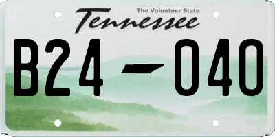TN license plate B2404O