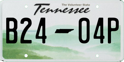 TN license plate B2404P