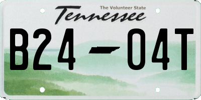 TN license plate B2404T