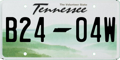 TN license plate B2404W