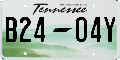 TN license plate B2404Y