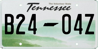 TN license plate B2404Z