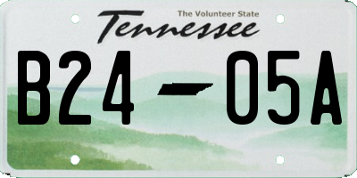 TN license plate B2405A