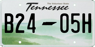 TN license plate B2405H