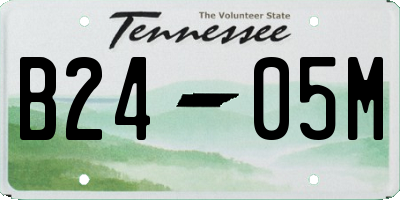 TN license plate B2405M