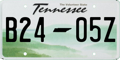 TN license plate B2405Z