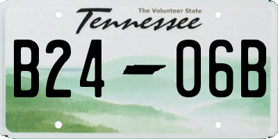 TN license plate B2406B