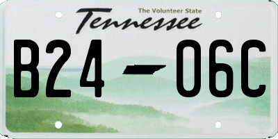 TN license plate B2406C