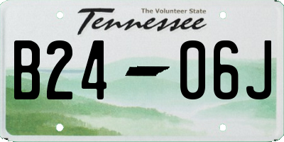 TN license plate B2406J