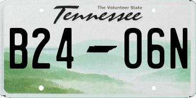 TN license plate B2406N