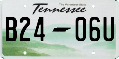 TN license plate B2406U