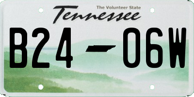 TN license plate B2406W