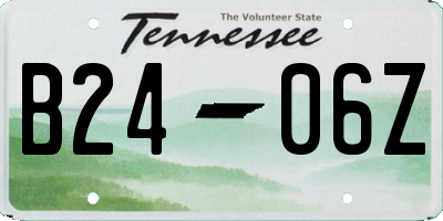 TN license plate B2406Z