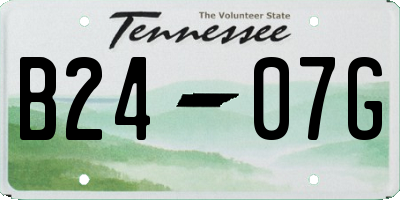 TN license plate B2407G