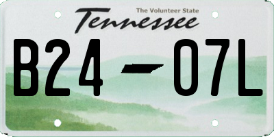TN license plate B2407L