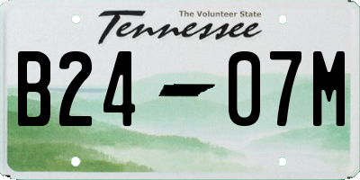 TN license plate B2407M