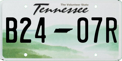 TN license plate B2407R