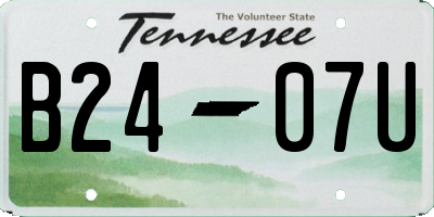 TN license plate B2407U