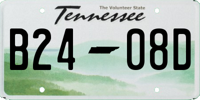 TN license plate B2408D