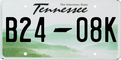 TN license plate B2408K