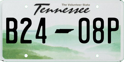 TN license plate B2408P