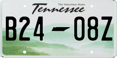 TN license plate B2408Z