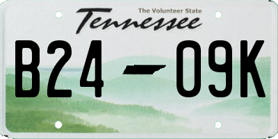TN license plate B2409K