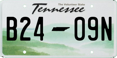 TN license plate B2409N