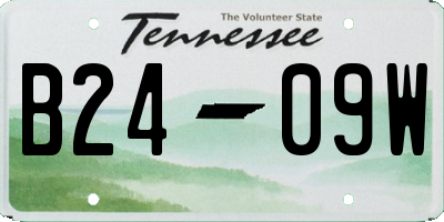 TN license plate B2409W