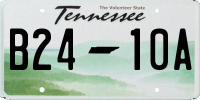 TN license plate B2410A