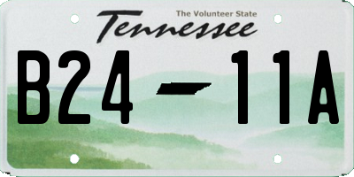 TN license plate B2411A