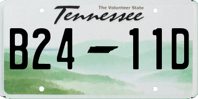 TN license plate B2411D