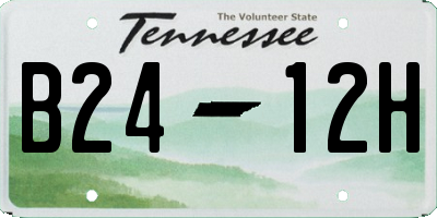 TN license plate B2412H