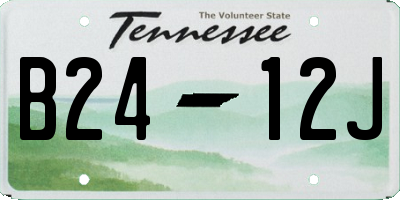 TN license plate B2412J