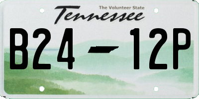 TN license plate B2412P