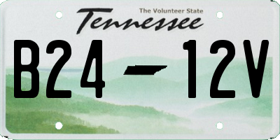 TN license plate B2412V