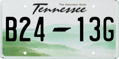 TN license plate B2413G