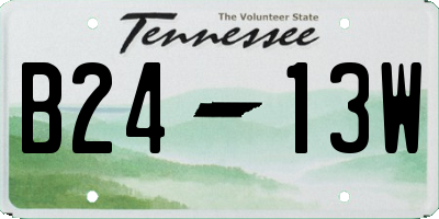 TN license plate B2413W
