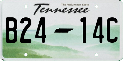 TN license plate B2414C