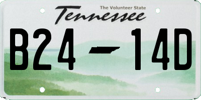 TN license plate B2414D