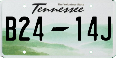 TN license plate B2414J