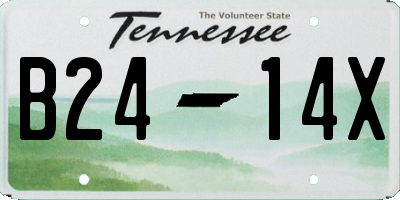 TN license plate B2414X